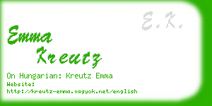 emma kreutz business card